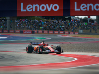 Charles Leclerc of Monaco drives the (16) Scuderia Ferrari SF-24 Ferrari during the Formula 1 Pirelli United States Grand Prix 2024 in Austi...