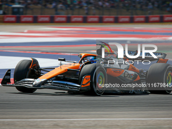 Oscar Piastri of Australia drives the McLaren F1 Team MCL38 Mercedes during the Formula 1 Pirelli United States Grand Prix 2024 in Austin, U...