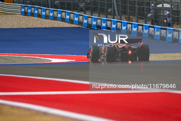 Charles Leclerc of Monaco drives the (16) Scuderia Ferrari SF-24 Ferrari during the Formula 1 Pirelli United States Grand Prix 2024 in Austi...