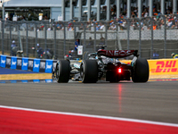 George Russell of the UK drives the (63) Mercedes-AMG Petronas F1 Team F1 W15 E Performance Mercedes during the Formula 1 Pirelli United Sta...