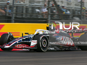 Nico Hulkenberg of Germany drives the (27) MoneyGram Haas F1 Team VF-24 Ferrari during the Formula 1 Pirelli United States Grand Prix 2024 i...