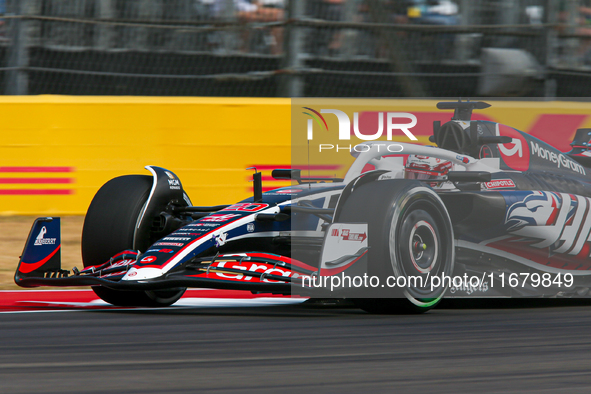 Kevin Magnussen of Denmark drives the (20) MoneyGram Haas F1 Team VF-24 Ferrari during the Formula 1 Pirelli United States Grand Prix 2024 i...