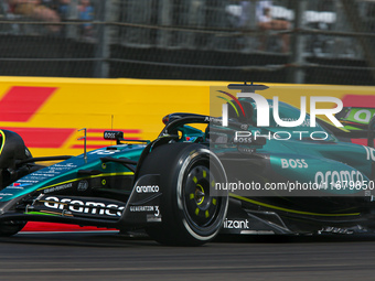 Lance Stroll of Canada drives the (18) Aston Martin Aramco Cognizant F1 Team AMR24 Mercedes during the Formula 1 Pirelli United States Grand...