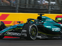 Lance Stroll of Canada drives the (18) Aston Martin Aramco Cognizant F1 Team AMR24 Mercedes during the Formula 1 Pirelli United States Grand...