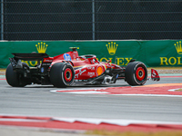 Carlos Sainz Jr. of Spain drives the (55) Scuderia Ferrari SF-24 Ferrari during the Formula 1 Pirelli United States Grand Prix 2024 in Austi...