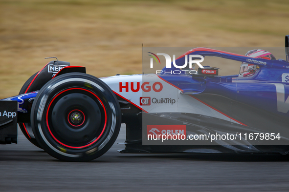 Liam Lawson of New Zealand drives the (30) Visa Cash app RB VCARB01 Honda RBPT during the Formula 1 Pirelli United States Grand Prix 2024 in...