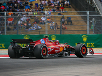 Carlos Sainz Jr. of Spain drives the (55) Scuderia Ferrari SF-24 Ferrari during the Formula 1 Pirelli United States Grand Prix 2024 in Austi...