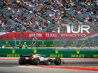 Oscar Piastri of Australia drives the McLaren F1 Team MCL38 Mercedes during the Formula 1 Pirelli United States Grand Prix 2024 in Austin, U...