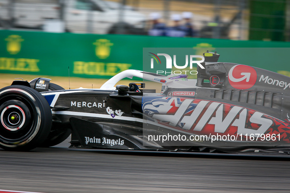 Nico Hulkenberg of Germany drives the (27) MoneyGram Haas F1 Team VF-24 Ferrari during the Formula 1 Pirelli United States Grand Prix 2024 i...