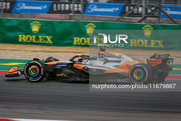 Oscar Piastri of Australia drives the McLaren F1 Team MCL38 Mercedes during the Formula 1 Pirelli United States Grand Prix 2024 in Austin, U...