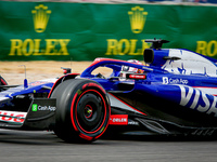 Liam Lawson of New Zealand drives the (30) Visa Cash app RB VCARB01 Honda RBPT during the Formula 1 Pirelli United States Grand Prix 2024 in...