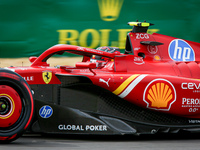 Carlos Sainz Jr. of Spain drives the (55) Scuderia Ferrari SF-24 Ferrari during the Formula 1 Pirelli United States Grand Prix 2024 in Austi...