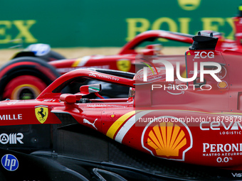 Charles Leclerc of Monaco drives the (16) Scuderia Ferrari SF-24 Ferrari during the Formula 1 Pirelli United States Grand Prix 2024 in Austi...