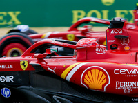 Charles Leclerc of Monaco drives the (16) Scuderia Ferrari SF-24 Ferrari during the Formula 1 Pirelli United States Grand Prix 2024 in Austi...