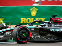 George Russell of the UK drives the (63) Mercedes-AMG Petronas F1 Team F1 W15 E Performance Mercedes during the Formula 1 Pirelli United Sta...