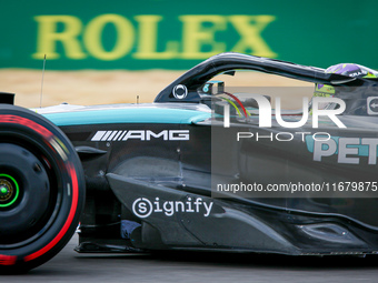 Lewis Hamilton of the UK drives the (44) Mercedes-AMG Petronas F1 Team F1 W15 E Performance Mercedes during the Formula 1 Pirelli United Sta...