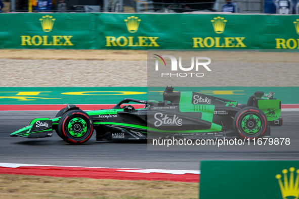 Valtteri Bottas of Finland drives the (77) Stake F1 Team Kick Sauber C44 Ferrari during the Formula 1 Pirelli United States Grand Prix 2024...