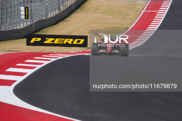 Charles Leclerc of Monaco drives the (16) Scuderia Ferrari SF-24 Ferrari during the Formula 1 Pirelli United States Grand Prix 2024 in Austi...