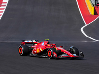 Carlos Sainz Jr. of Spain drives the (55) Scuderia Ferrari SF-24 Ferrari during the Formula 1 Pirelli United States Grand Prix 2024 in Austi...