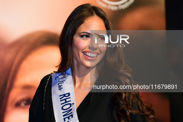 Alexcia Couly at the light festival award ceremony in Lyon, France, on October 19, 2024. 