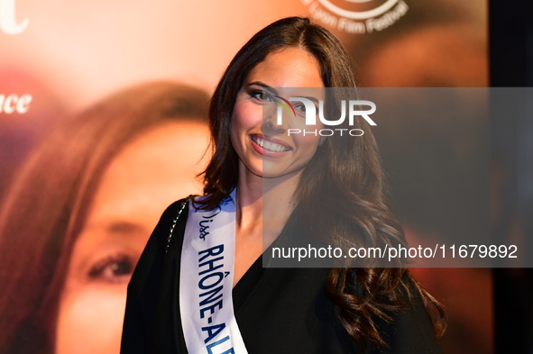 Alexcia Couly at the light festival award ceremony in Lyon, France, on October 19, 2024. 