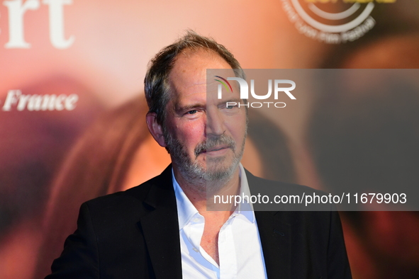 People attend the light festival award ceremony in Lyon, France, on October 19, 2024. 