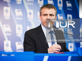 Lorenzo Casini, President of Serie A, attends a press conference after the Lega Serie A Assembly at the headquarters on Via Rosellini in Mil...