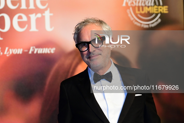 Alfonso Cuaron at the light festival award ceremony in Lyon, France, on October 19, 2024. 