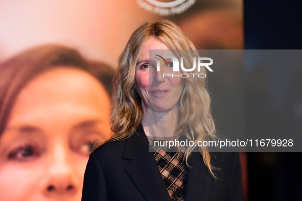 Sandrine Kiberlain at the light festival award ceremony in Lyon, France, on October 19, 2024. 