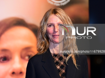 Sandrine Kiberlain at the light festival award ceremony in Lyon, France, on October 19, 2024. (