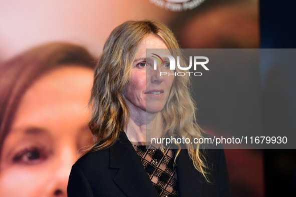 Sandrine Kiberlain at the light festival award ceremony in Lyon, France, on October 19, 2024. 