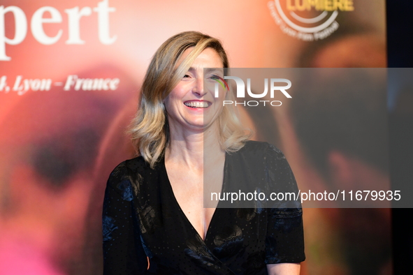 Julie Gayet at the light festival award ceremony in Lyon, France, on October 19, 2024. 