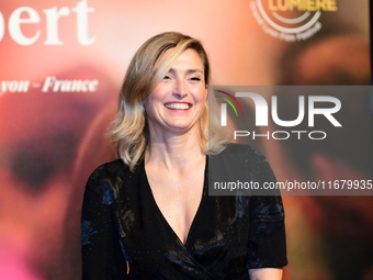 Julie Gayet at the light festival award ceremony in Lyon, France, on October 19, 2024. (