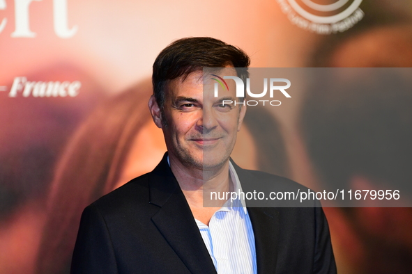 Francois Ozon at the light festival award ceremony in Lyon, France, on October 19, 2024. 