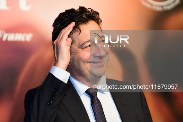 Laurent Gerra at the light festival award ceremony in Lyon, France, on October 19, 2024. 