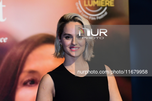 Noemie Merlant at the light festival award ceremony in Lyon, France, on October 19, 2024. 