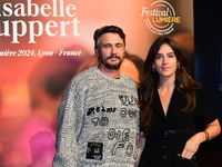 James Franco and Isabel Paksad at the light festival award ceremony in Lyon, France, on October 19, 2024. (