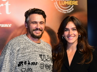 James Franco and Isabel Paksad at the light festival award ceremony in Lyon, France, on October 19, 2024. (