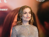 Isabelle Huppert at the light festival award ceremony in Lyon, France, on October 19, 2024. (