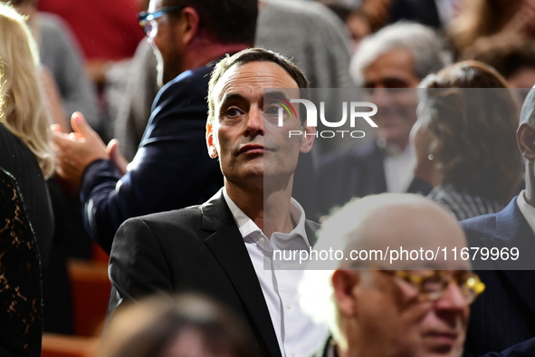 Anthony Delon at the light festival award ceremony in Lyon, France, on October 19, 2024. 