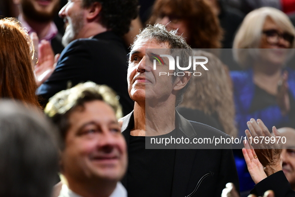 Julien Clerc at the light festival award ceremony in Lyon, France, on October 19, 2024. 