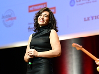 Camelia Jordana at the light festival award ceremony in Lyon, France, on October 19, 2024. (