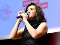 Camelia Jordana at the light festival award ceremony in Lyon, France, on October 19, 2024. (