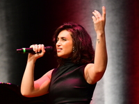 Camelia Jordana at the light festival award ceremony in Lyon, France, on October 19, 2024. (