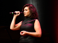 Camelia Jordana at the light festival award ceremony in Lyon, France, on October 19, 2024. (