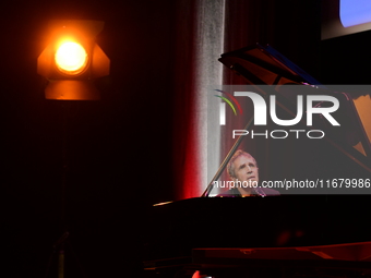 Julien Clerc at the light festival award ceremony in Lyon, France, on October 19, 2024. (