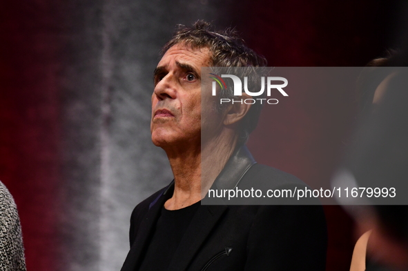 Julien Clerc at the light festival award ceremony in Lyon, France, on October 19, 2024. 