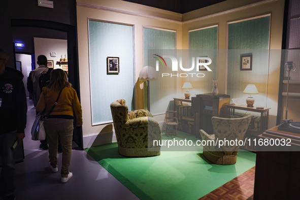 A general view of the preview of the Mike Bongiorno 1924-2024 exhibition in Milan, Italy, on September 16, 2024 