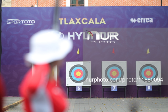 Li Jiaman of China participates in the practice session before the competition against Deepika Kumari of India (not in picture) on the first...