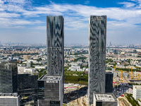 The ''Gate of Science'' and surrounding buildings are in Zhangjiang Science City, Shanghai, China, on October 18, 2024. The Shanghai Zhangji...